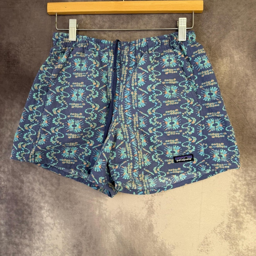 Patagonia Women's Baggies Shorts 5'' Size XS (Sunshine Dye Current Blue)